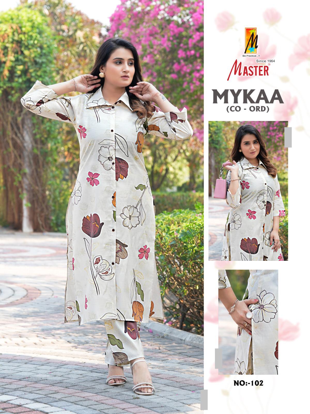 Mykaa By Master Chanderi Roman Printed Cord Set Suppliers In India